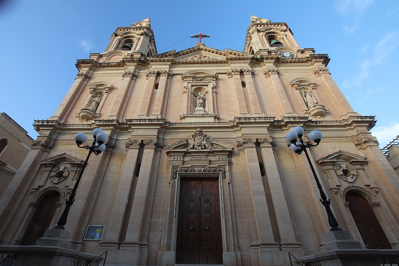 Facade of the Sacro Cuor (Sacred Heart) parish church in Sliema
