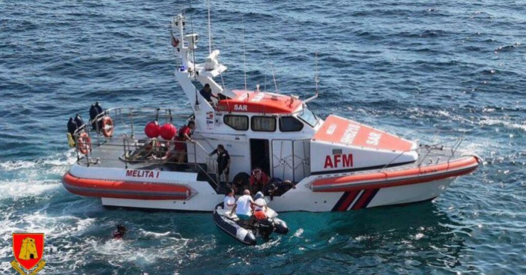 Two Rescued After Boat Sinks Off Sliema Coast in Malta