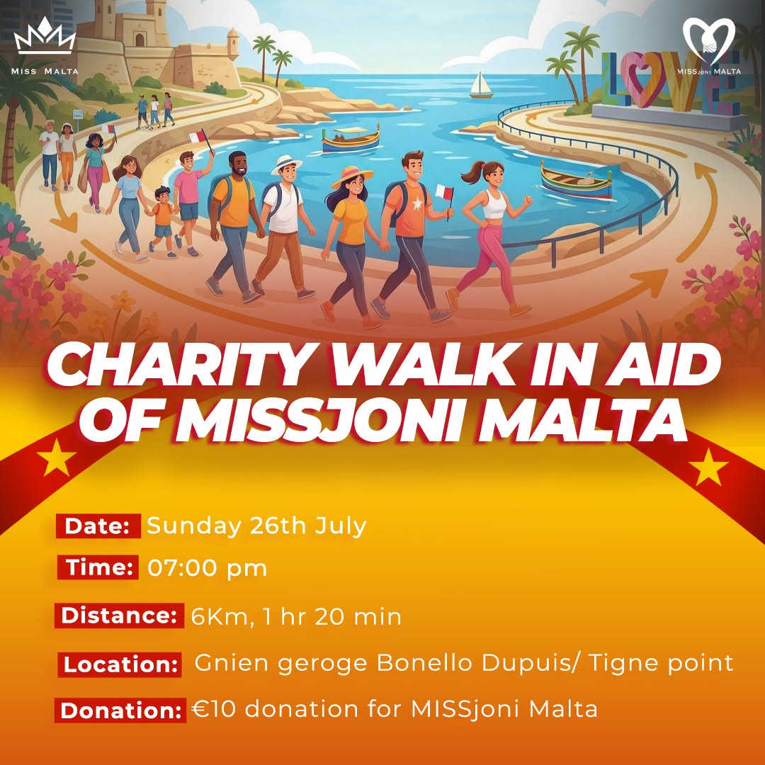 ‍ ️ ️ Charity Walk in Aid of MISSjoni Malta ️ ‍ ️